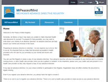 Tablet Screenshot of mipeaceofmind.org